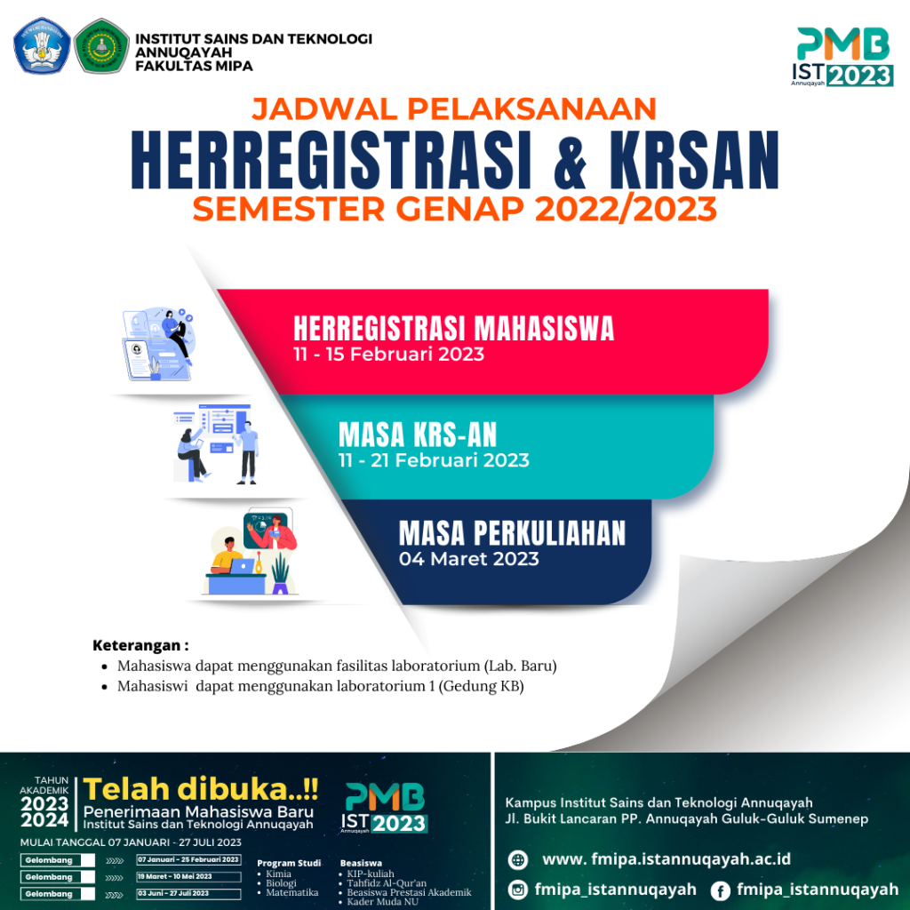 [INFO] Herregistrasi dan Masa KRSan Mahasiswa Semester Genap 2022/2023