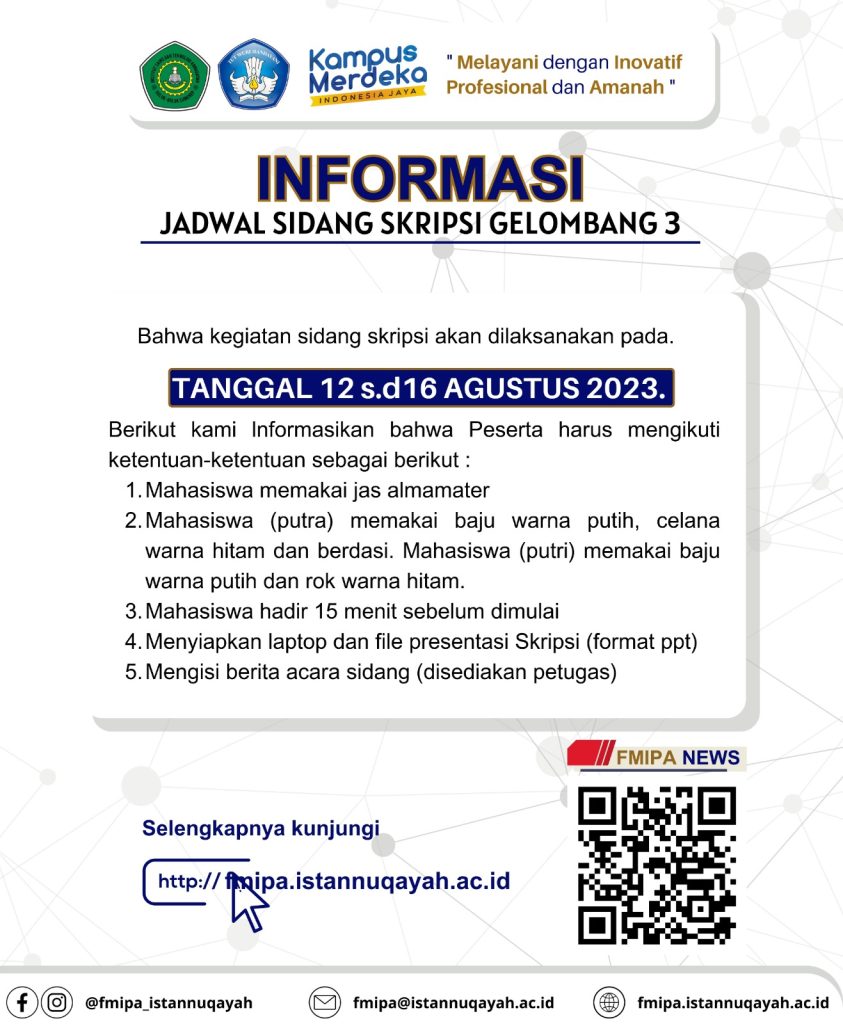 [INFO] Pelaksanaan Sidang Skripsi Gelombang III