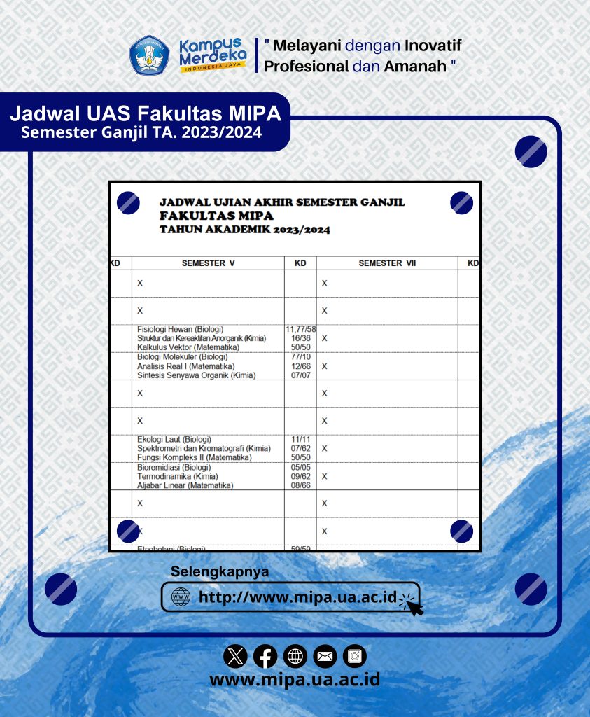 [INFO] Jadwal UAS Semester Ganjil TA. 2023/2024