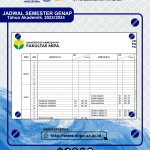 [INFO] Jadwal Kuliah Semester Genap TA. 2023/2024