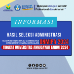 [INFO] Hasil Seleksi Administrasi Seleksi Internal Onmipa Universitas Annuqayah Tahun 2024