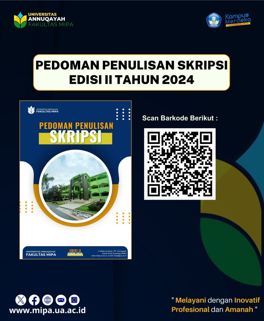 [INFO] Pedoman Penulisan Skripsi Edisi II Fakultas MIPA Universitas Annuqayah