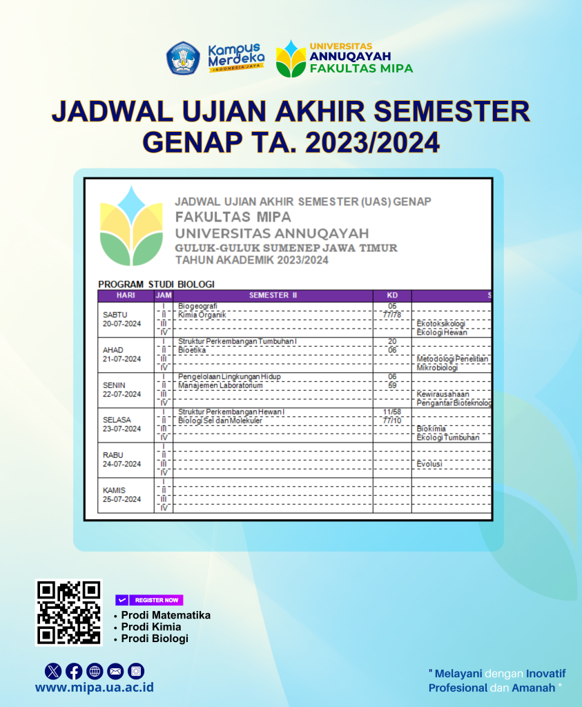 [INFO] Jadwal Ujian Akhir Semester Genap TA. 2023/2024