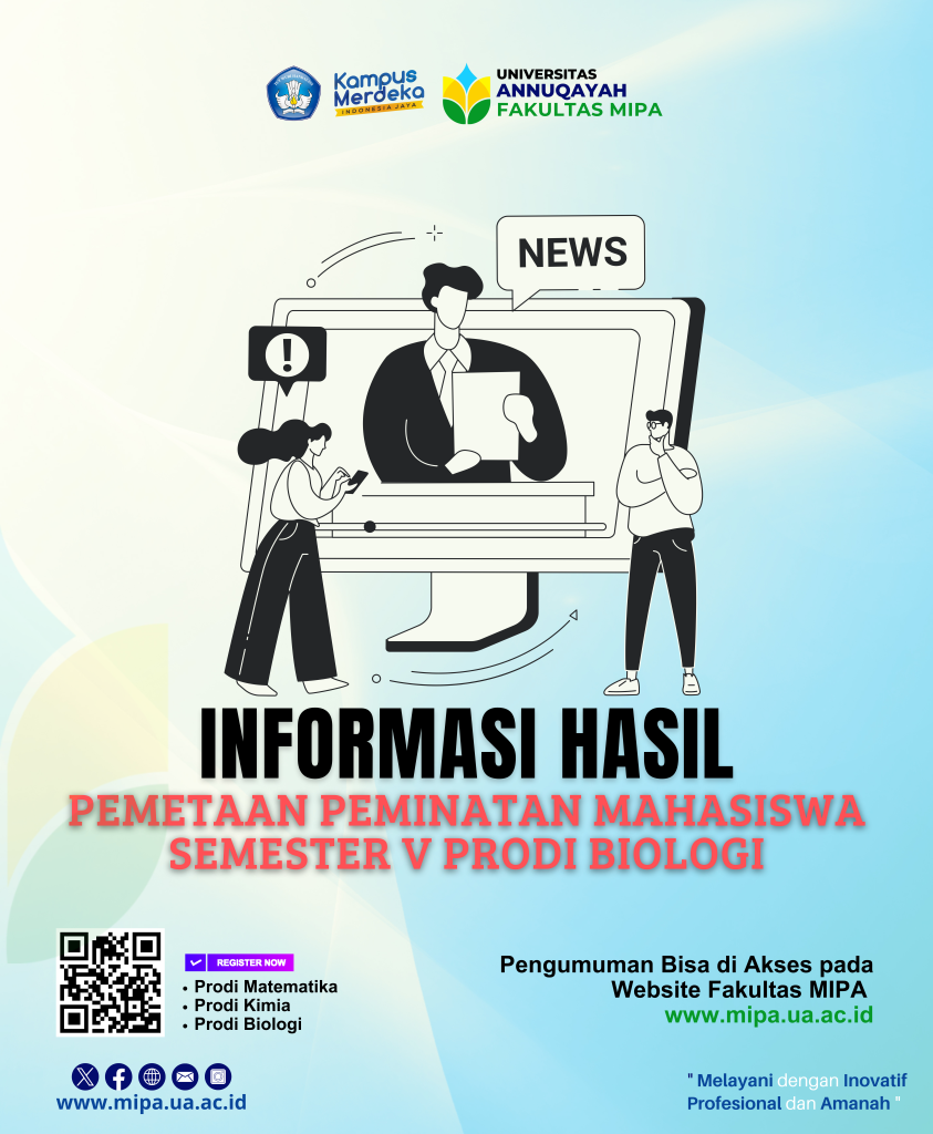 [INFO] Hasil Pemetaan Peminatan Mahasiswa Semester V Prodi Biologi – UA