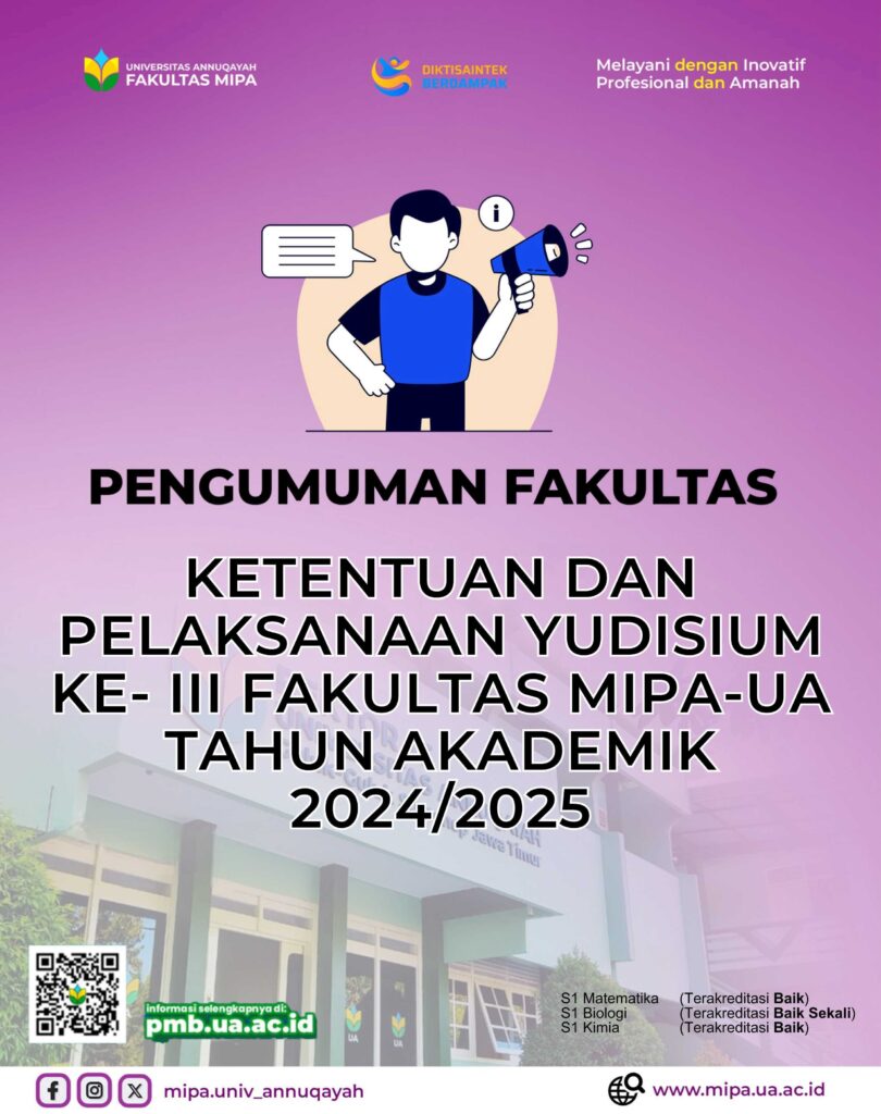 Pengumuman Yudisium Ke-III Fakultas MIPA Universitas Annuqayah Tahun Akademik 2024/2025