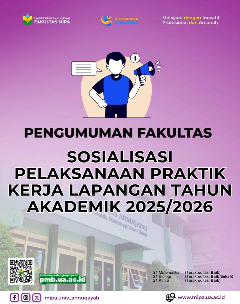 Fakultas MIPA Siapkan Mahasiswa untuk Dunia Kerja: Sosialisasi PKL Tahun Akademik 2025/2026 Segera Dilaksanakan
