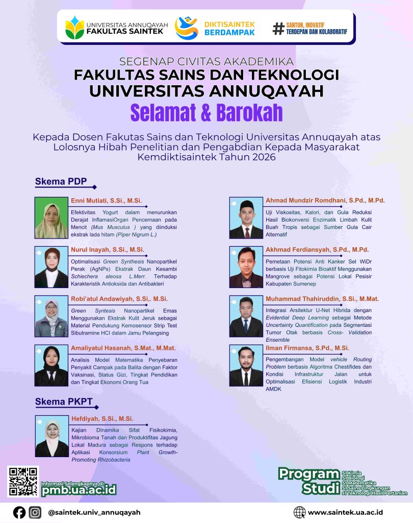 Dosen Fakultas Sains dan Teknologi Universitas Annuqayah Lolos Hibah Penelitian dan Pengabdian Kemdiktisaintek 2026