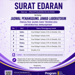 Fakultas Saintek Universitas Annuqayah Terbitkan Surat Edaran Jadwal Penanggung Jawab Laboratorium