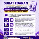 Edaran Penyesuaian Persyaratan Turnitin untuk Pendaftaran Sidang Skripsi Fakultas Saintek