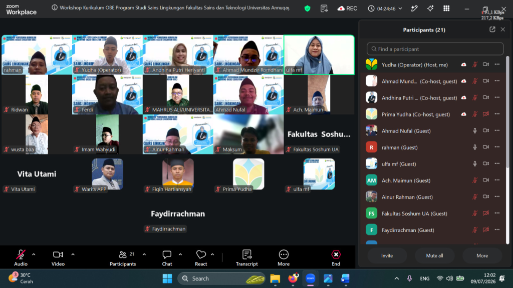 Prodi Sains Lingkungan Fakultas Saintek Universitas Annuqayah Gelar Workshop Kurikulum OBE untuk Perkuat Capaian Pembelajaran Lulusan