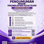 Pengumuman Peminatan Matkul Prodi Matematika Angkatan 2023