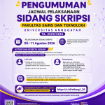 Fakultas Sains dan Teknologi Umumkan Jadwal Sidang Skripsi TA. 2025/2026 Tahap I